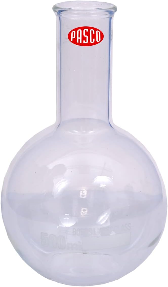 Pasco Borosilicate Glass Round Bottom Flask(500 ml)