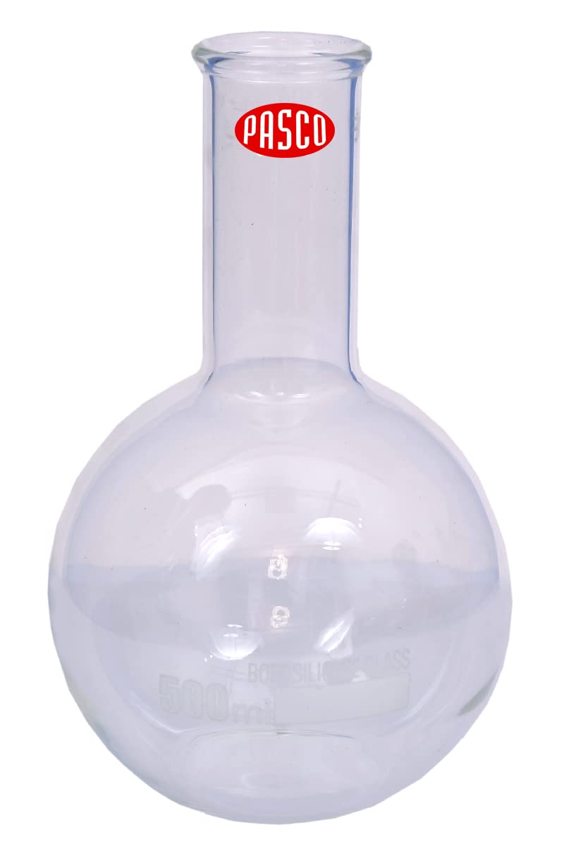 Pasco Borosilicate Glass Round Bottom Flask(500 ml)