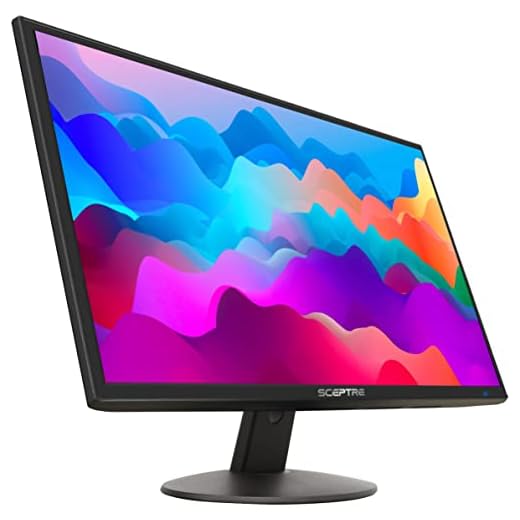 Sceptre E249W-19203R 24-inch FHD LED Gaming Monitor 2X HDMI VGA 75Hz Build-in Speakers, Machine Black