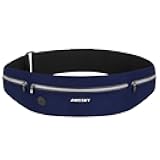 Guzack Slim Running Belt for Phone 6.8'', Ultra Light Running Belts for Women/Men, Zipper Waterproof Running Waist Pack, Reflective Running Fanny Pack With 3 Separate pouch