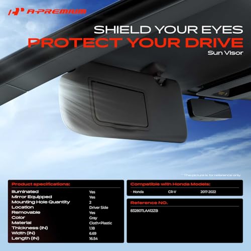 A-Premium Left Driver Side Sun Visor Compatible with Honda CR-V 2017-2022 by A-Premium - Used condition - Image 2