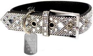 Jacqueline Kent Diamonds in The Ruff Dog Rhinestone Crystal Collar, Medium (Silver)