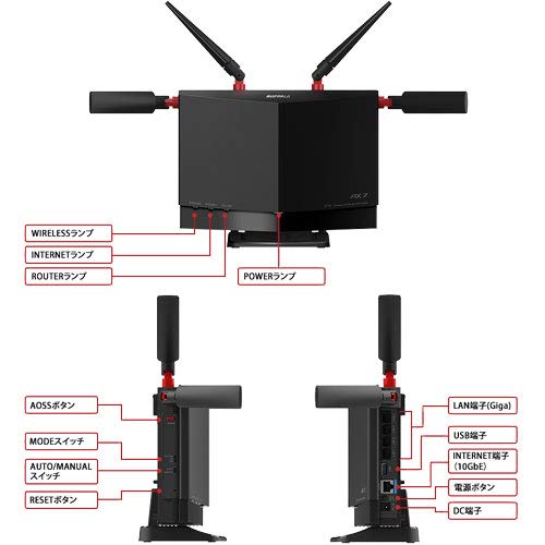 Amazon.co.jp: WXR-5700AX7S/D [Wi-Fi 6 無線LANルーター 4803+860Mbps 