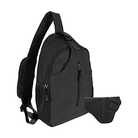 JESSIE & JAMES Multipurpose Concealed Carry Sling Backpack Purse Lightweight Crossbody Sling Bags For Women Men_ BK Cover