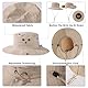 Comhats Sonnenhut Damen UV Schutz 50 mit Pferdeschwanzloch Faltbar wasserdichte Safari Hut Herren Outdoor Wanderhut Boonie Hat Breitkrempe tropenhut Sonnenhut zum Angeln Hellbeige M 54-57CM