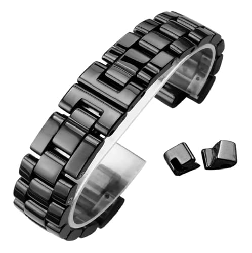 Bracelet montre céramique noir 19mm haute qualité style J12