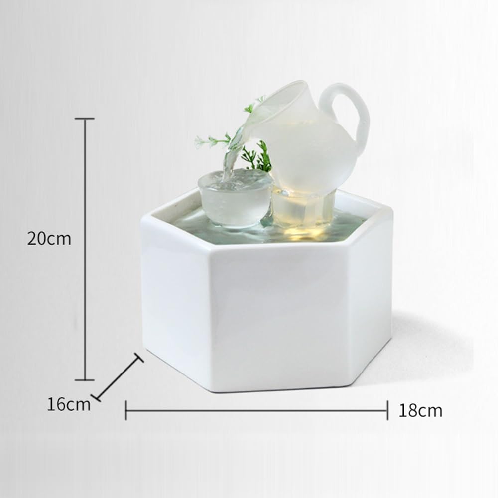 Fuente de Mesa para Interiores, Fuente de Mesa Relajante, Fuente de Cascada, Fuente de Agua circulante, Adorno de Agua circulante para Escritorio, Fuente de Interior,