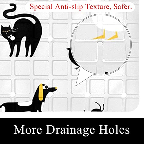 Tapis de douche antidérapant à ventouses et drainage 40x70