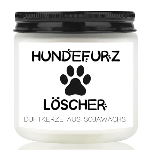 Scentoria Geschenke für Hundebesitzer Frauen, Duftkerze im Glas - Hundefurz Löscher, Lustige Geschenk für Hunde Liebhaber Frau Freundin zum Geburtstag, Geburtstagsgeschenk für Frauen Mann(Lavendel)