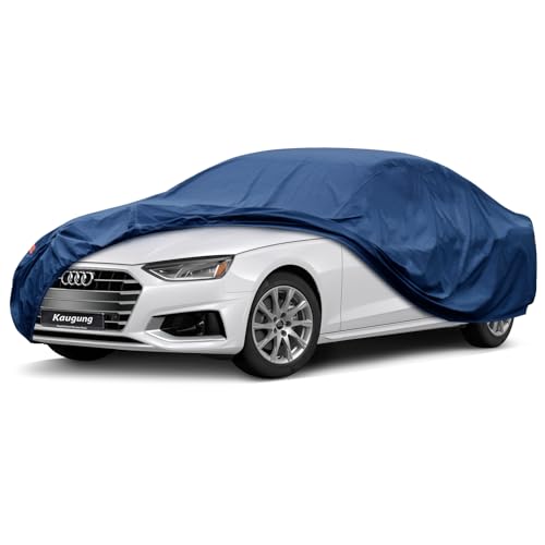 Image of Kaugung Heavy Duty Car Cover Custom Fit Audi A4 S4 RS4 Sedan(1994-2025),Waterproof All Weather Resistant Outdoor Sun Rain Dust Snow Protection with Anti-Theft Lock.(USA Warehouse,Within 3-7 Days)