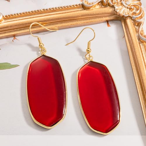 SELOVO Crystal Stone Statement Earrings Fishhook Drop Dangle Earrings Gold Tone2