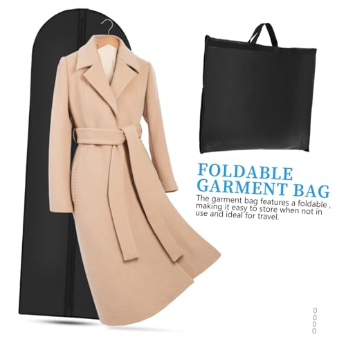 Unomor Foldable Garment Bag for Travel Storage Sturdy Peva Material Dress Bag for Formal Gowns Suits Dresses Large Capacity Hanging Garment Cover Easy to Clean and Maintain3