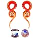 TOP BRIGHT TOPBRIGHT Glass Spiral Tapers Kit with Jellyfish Ear Plugs 4 Pieces Red Glass Piercing Ear Gauges (Red-0g-8mm)