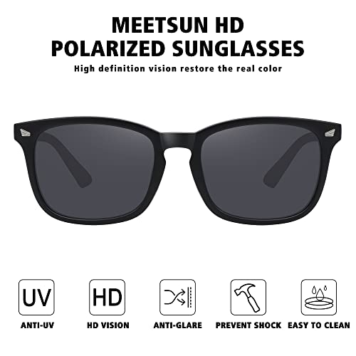 Image of MEETSUN 3-Pack Blue Light Blocking Glasses, Anti Eye Strain Headache (Sleep Better), Computer Glasses UV400 Lens (Black + Clear + Matte Black Frame /Grey Lens)