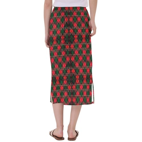 Women Beachy High Waisted Skirts for Women Midi Length Work Split Midi Skirt3