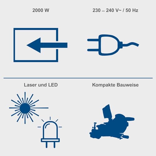 Scheppach Kappsäge HM140L | 105mm Schnitthöhe | 330mm Schnittbreite | Laser & LED | 2000W...