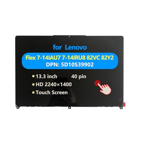 Image of 5D10S39902 5D10S39903 5D10S40011 Replacement Laptop for Lenovo Flex 7 141RU8 14IAU7 5 14ABR8 5 14IAU7 5 14ALC7 Touch Screen Digitizer Assembly LCD Display Module with Bezel 40 pins 2.2K