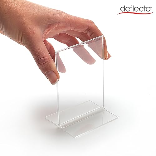 Deflecto Tischaufsteller Classic Image, gerade, A6, Hochformat, 108 x 155 x 45 mm, glasklar, doppelseitige Präsentation, Menükartenhalter, Werbeaufsteller