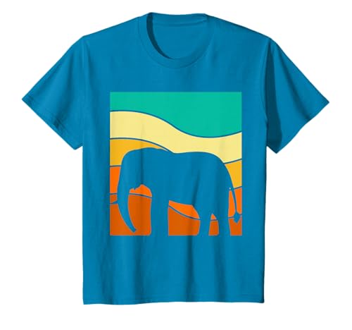 Elephant Ombre Rétro Dessin Animal Savane Homme Femme Cadeau T-Shirt