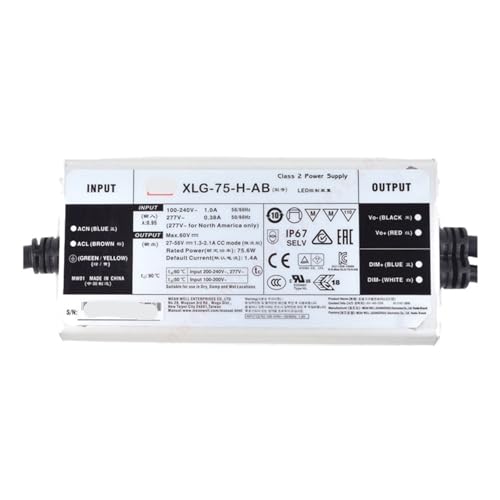 Driver LED 75W XLG-75-L-AB de haute performance pour éclairage extérieur