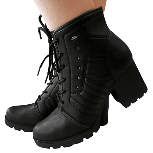 Bota Coturno Salto Bloco Feminino Dakota Preto
