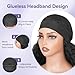 Aminow Afro Curly Headband Wig Synthetic Yaki Curly Half Wigs for Black Women Glueless Headband Wig with Bottom Bouncy Curls Blowout 4c Hair Style Natural Black 22 In