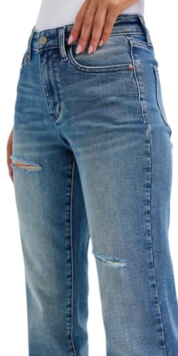 Judy Blue Mid Rise Contrast Wash Destroyed Dad Jeans, 32" Inseam3