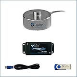 Button Load Cell Kit with USB Output and Software, 2,000 Kg (4,400 Lb), Compression Calibration