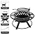 Dorisue Fire Pit for Outside, 36 Inch Large Outdoor Wood Burning Fire Pits, Backyard Double Firepit with Steel BBQ Grill Cooking Grate, Spark Screen & Poker for Garden, Bonfire, Camping