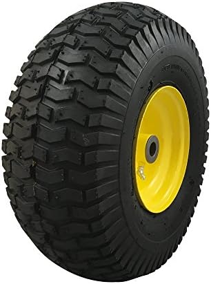 MARASTAR 21427 15x6.00-6 Front Tire Assembly Replacement compatible with John Deere Riding Mowers - Turf Saver Tread