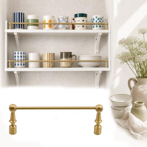 Amazon.com - NRQCJM Vintage Brass Shelf Railing Solid Brass Gallery Bar ...