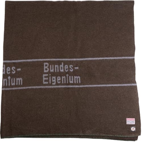 Generisch Original Bundeswehr Wolldecke Braun