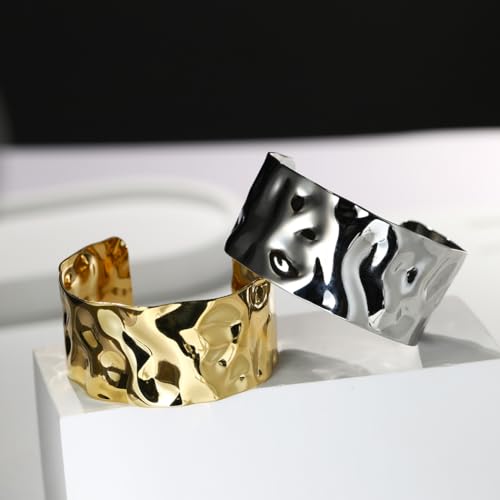 LOMISS FEMININOS BRACELETE FOLHEADO A OURO 18K ONDULADO (DOURADO)