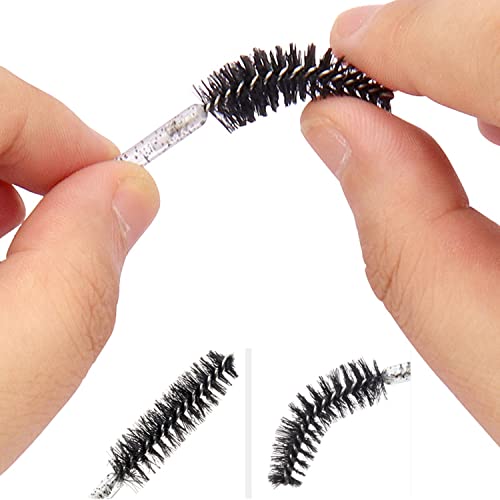 vgggrd 50 Stück Einweg Wimpernbürste, Kosmetik Pinsel für Wimpern und Augenbrauen, Einweg Mascara Zauberstäbe für Beauty-Salon und Hausgebrauch (Transparentes Rosa)