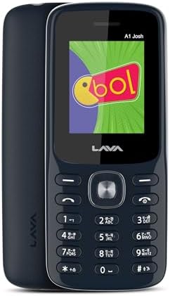 Lava A1 Josh (with BOL Feature) Dual Sim Keypad Mobile Phone | Long-Lasting Battery |22 Launguages Read Support | Auto Call Recording | Call Blink Notification (Blue Silver)