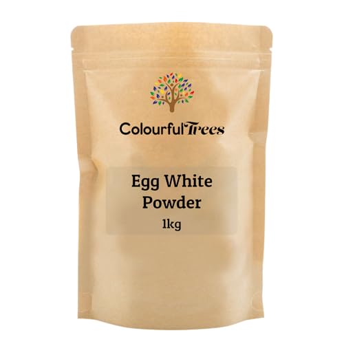 Egg White Powder 1Kg For Baking, Cooking, Use To Make Meringue, Royal Icing And Shakes, Protein Powder By Colourful Trees