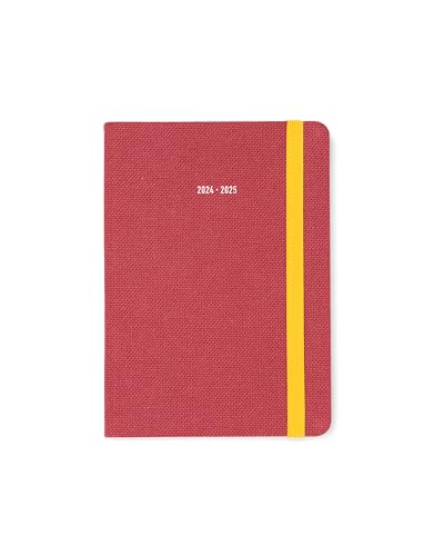 Letts of London Raw A6 week to view 2024/2025 academic diary - berry