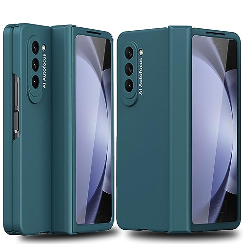 Coque Samsung Galaxy Z Fold 5 rigide élégante avec protection charnière vert