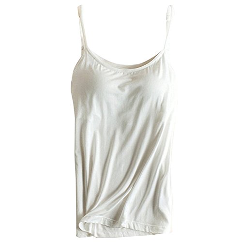 Image of Womens Modal Built-in Bra Padded Camisole Yoga Tanks Tops