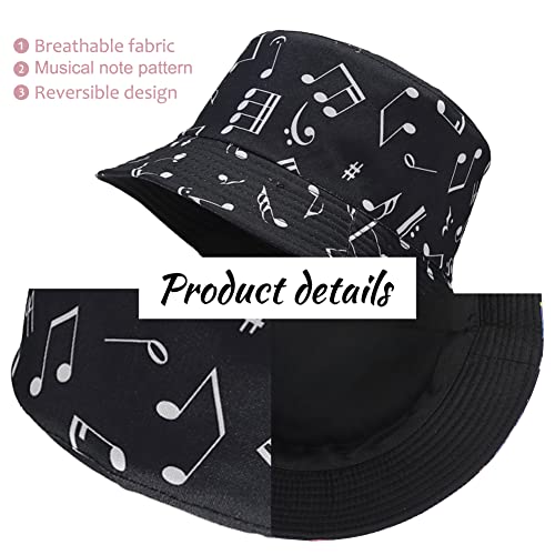 Image of Reversible Bucket Hat for Women Summer Travel Fisherman Cap, Girls Cute Double Side Wear Bucket Cap
