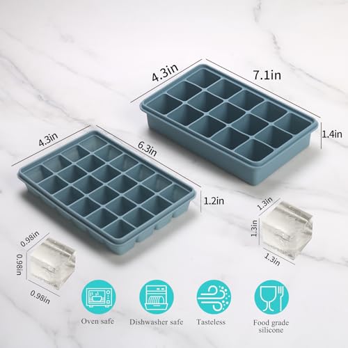 Moldes para congelador de silicona azul 2 pack miniatura 2