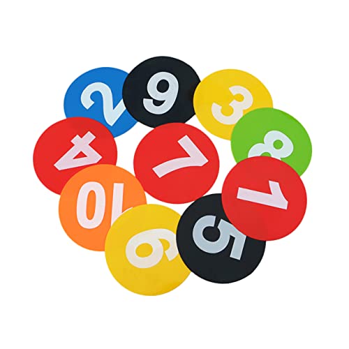 GOOHOCHY Football Training Number Sign Dishes 10pcs Soccer Markers for Trainers Athletes Random