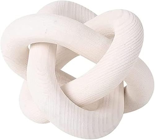 Decorazione a catena di legno Nodo da 3 anelli decorativo decorativa per tavolino caffè e soggiorno