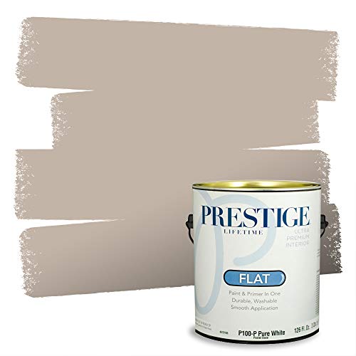 PRESTIGE Paints Interior Paint and Primer In One, 1-Gallon, Flat, Comparable Match of Sherwin Williams* Diverse Beige*
