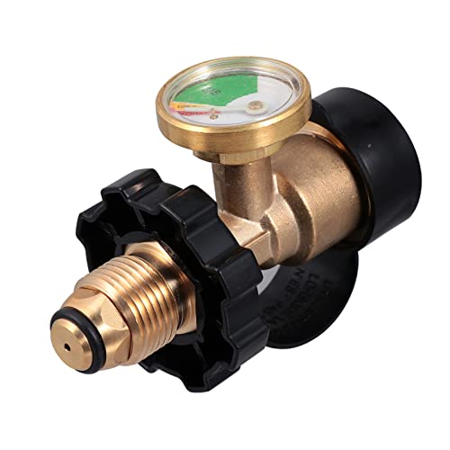 Levemolo Refill Propane Gas Effortlessly Propane Tank Adapter Pressure Gauge for Camp Stoves Grills