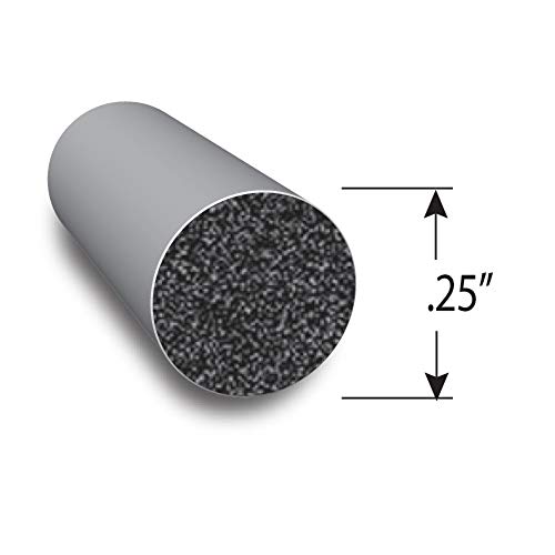 Trim-Lok Cord Stock Rubber Seal – EPDM Closed Cell Solid Foam Tubing – Ideal Door and Window Weather Seal for Cars, Trucks, RVs, Boats, and The Home – 0.25” Diameter, 100’ Length