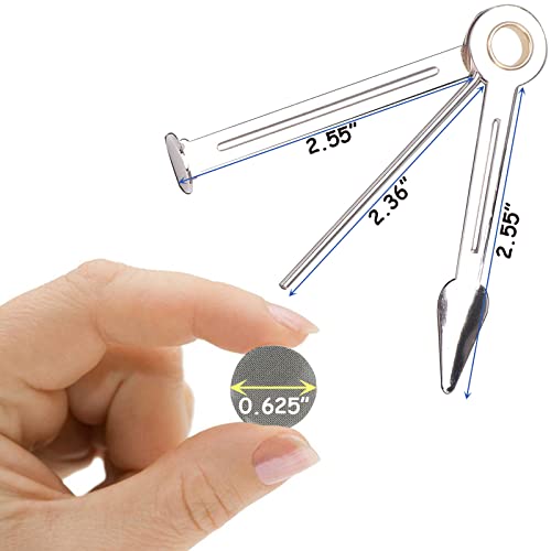 500 Pieces 0.63 Inch Small Metal Pipe Screens, 5/8 in 100% Thicker Stainless Steel with 2 PCS Metal Portable 3 in 1 Cleaning Tool Mini Kit (Silver) - Image 5