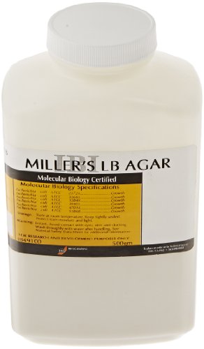 Millers LB Agar pour éliminer les variations de croissance, gélose 500g microbiologie