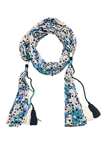 THE COLLECTION ROYAL Cotton Tassel Tassel Scarves for Women Lightweight Scarf Polka Dot Shawl Wrap for Spring Summer