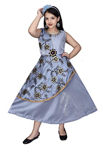 Image of M.B. Fashion Satin Frock Dress for Girls